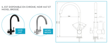 Afbeelding in Gallery-weergave laden, 3 Weg kraan voor PFAS Filter of RO - CHROME - MAT ZWART - MAT CHROME