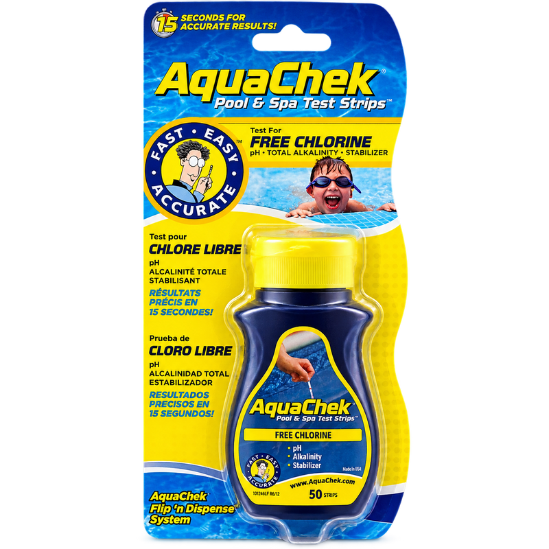 Aquachek Test Strips 4 in 1 - 50 strips - Zwembadwater Testen