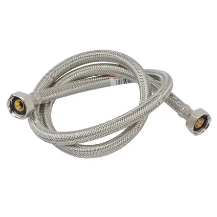 Flexibel 1" M/F 80 cm, RVS gevlochten aansluitslang met buitendraad en wartel