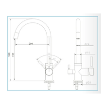 Charger l'image dans la galerie, Gliano Kraan B105 Chroom – Draaibare Kraan voor Waterfiltratie