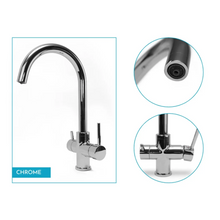 Afbeelding in Gallery-weergave laden, 3 Weg kraan voor PFAS Filter of RO - CHROME - MAT ZWART - MAT CHROME