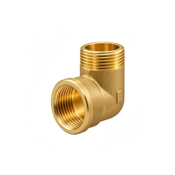 Knie 90° 3/4" Binnen- x Buitendraad Messing (DN20) – MT Valves & Fittings