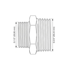 Afbeelding in Gallery-weergave laden, Verloopnippel 1" x 3/4" Messing (Koper) – MT Valves &amp; Fittings